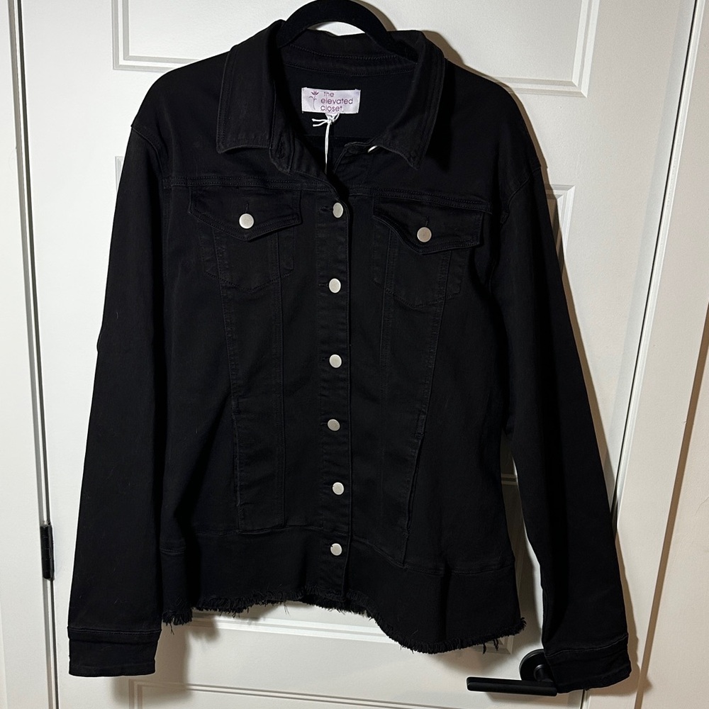 Women’s Tall Denim Peplum Jacket